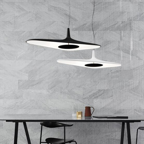 Designorientierte und minimalistische Pendelleuchte mit asymmetrischer Form Poe - vue 3 sur 13