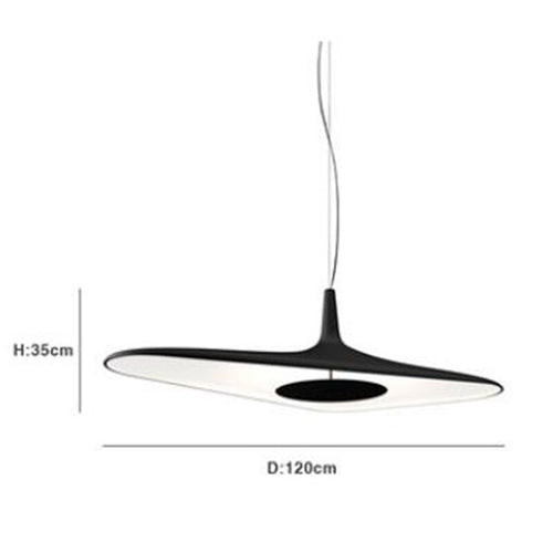 Designorientierte und minimalistische Pendelleuchte mit asymmetrischer Form Poe - vue 11 sur 13