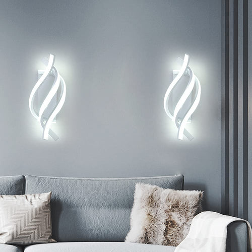 Moderne LED-Wandleuchte aus Aluminium in Spiralform Psalm - vue 9 sur 11