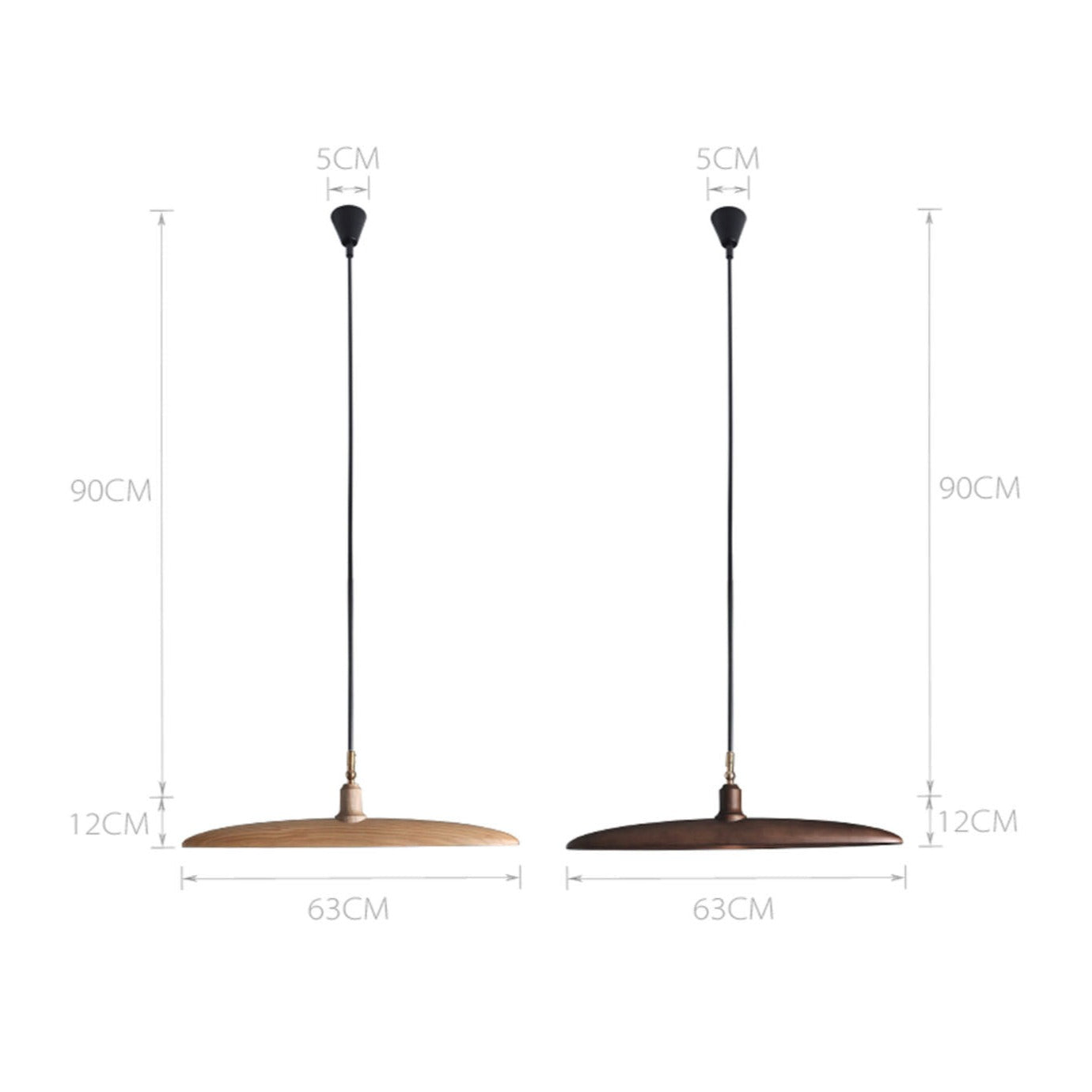 Suspension design à LED avec abat-jours en bois style Nordic - vue 16 sur 20