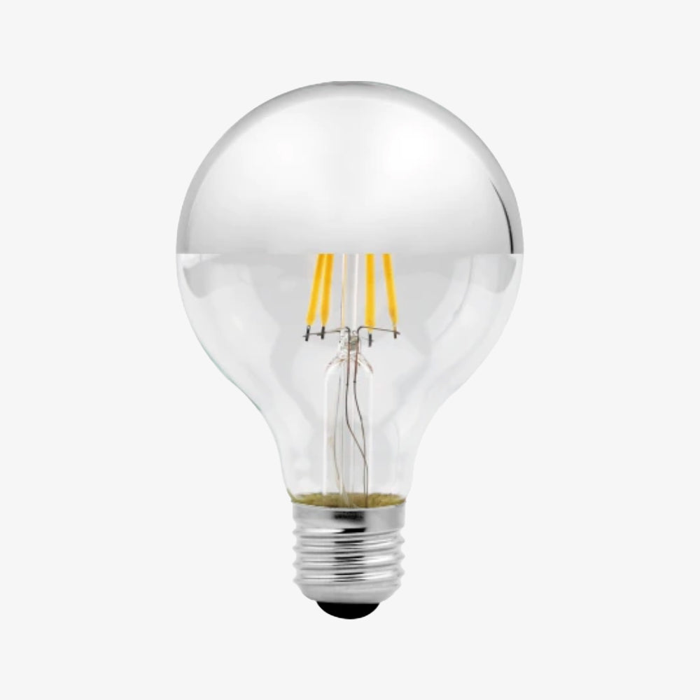 Ampoule E27 à LED G95 4W retro argenté