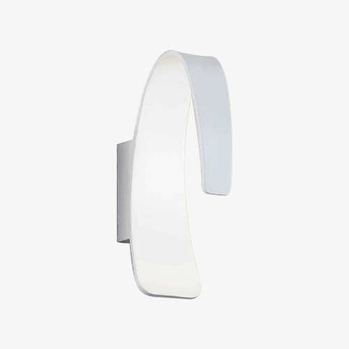 Applique design LED moderne arrondie blanche