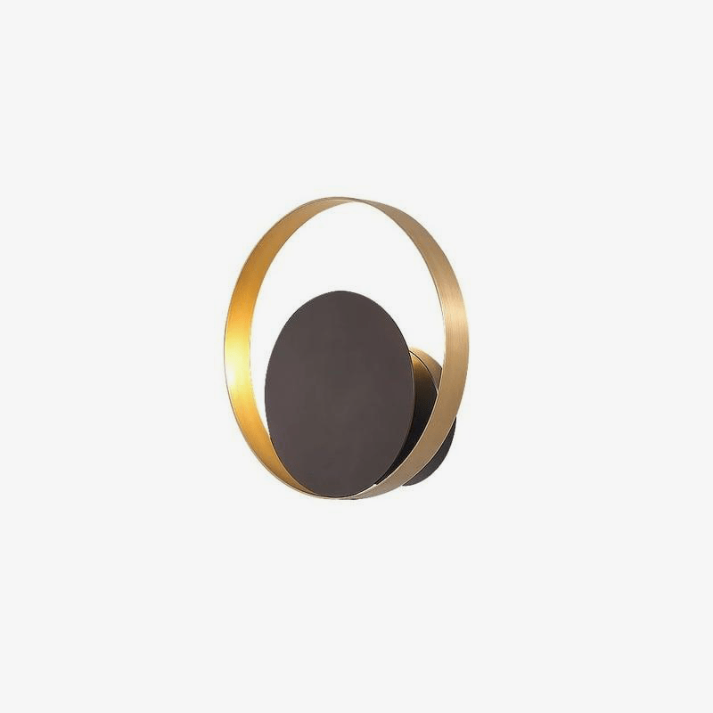 Applique design LED rond doré et noir Moderne - vue 3 sur 3