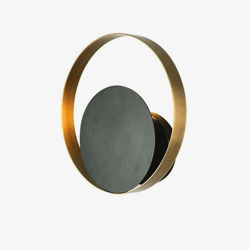 Applique murale design LED avec disque en métal doré Luxury