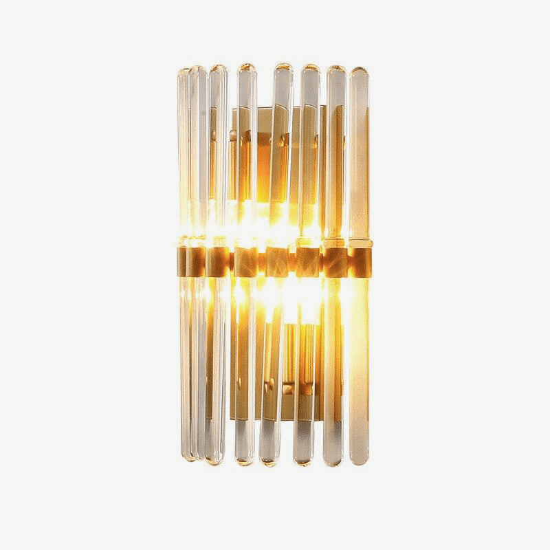 Applique murale design LED dorée en verre cristal luxury