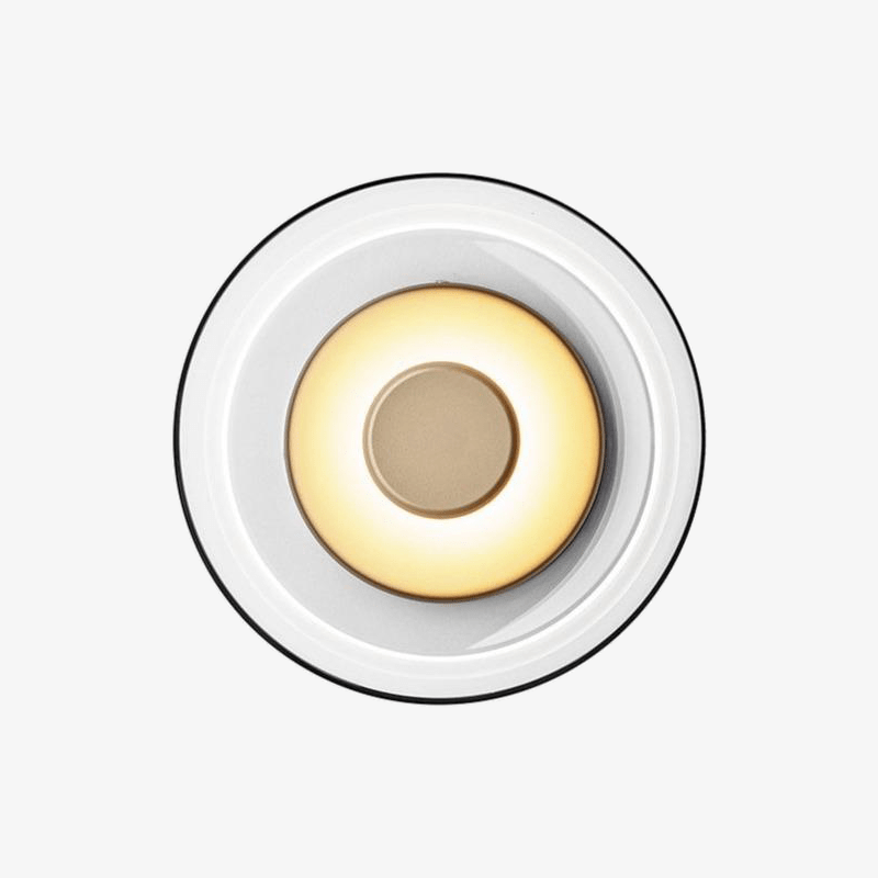 Applique murale design LED ronde en métal style Shining
