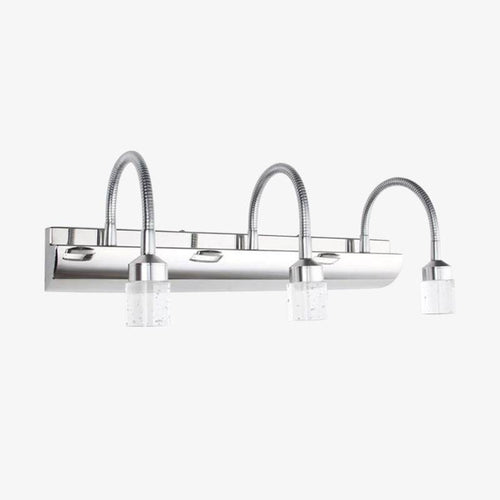 Applique murale LED pour miroir et salle de bain avec lampe dirigeable en verre