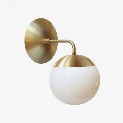 Applique murale moderne LED en métal avec boule en verre Light
