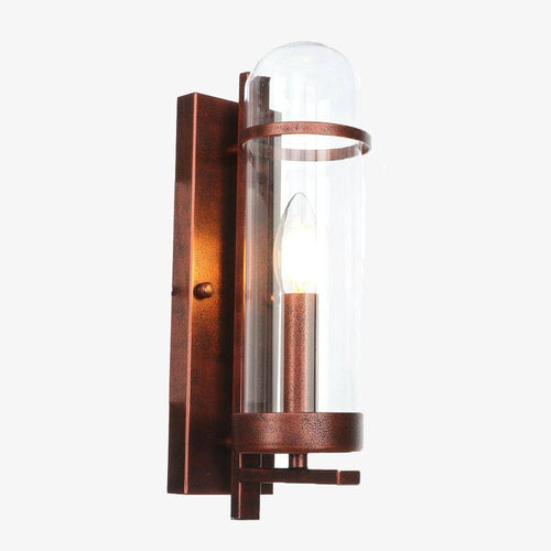 Applique murale rétro LED en métal avec ampoule en verre style industriel