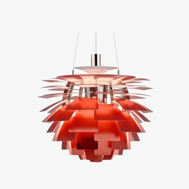 Suspension design LED avec plusieurs plaques colorées Pinecone