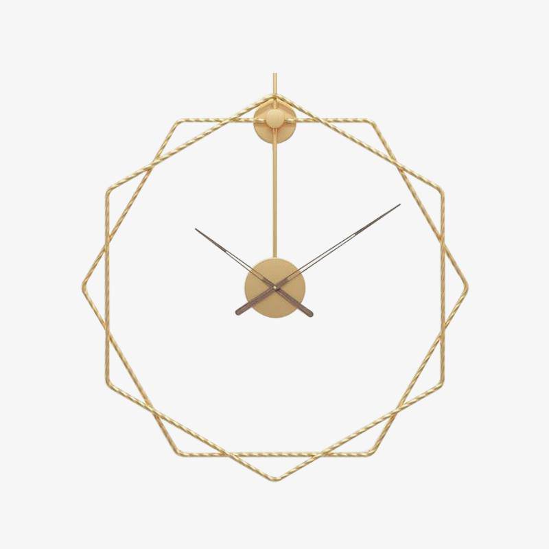 Horloge murale design hexagones décalés en métal
