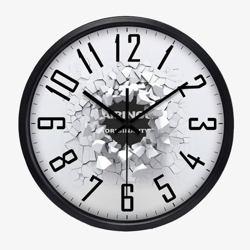 Horloge murale design style cassure 3D Effect