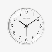 Horloge murale moderne ronde blanche Silent