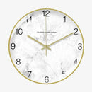 Horloge ronde style marbre blanc en métal 30cm Creative
