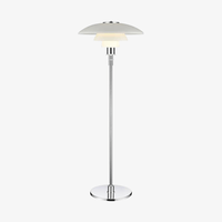 Lampadaire chromé design moderne Hotel