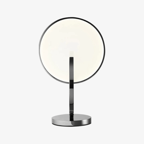 Lampe à poser design LED avec double disque argenté Lee