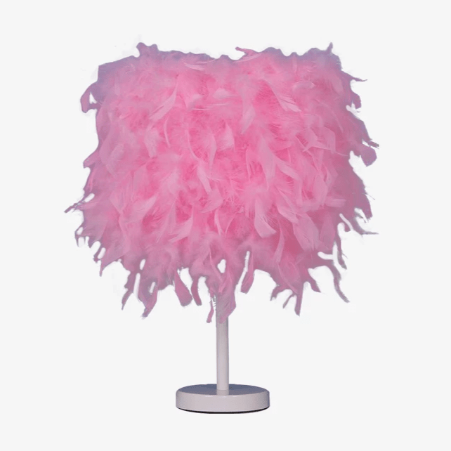 Lampe à poser LED avec plumes colorées - vue 2 sur 9