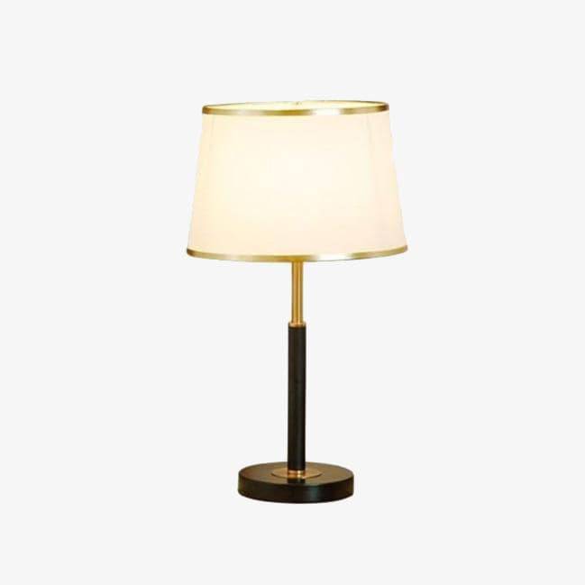 Lampe à poser moderne LED avec abat-jour aux bords dorés