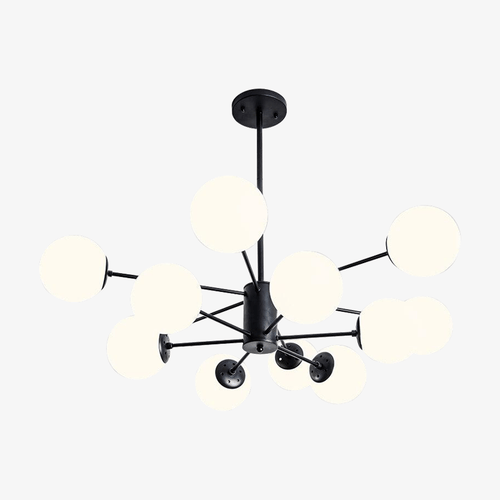 Lustre à bras et boules de verre Modern