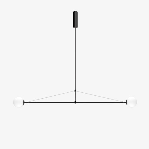Lustre design LED minimaliste en métal noir Karry