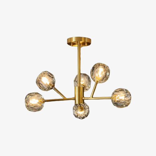 Lustre moderne LED avec lampes style diamant Blair