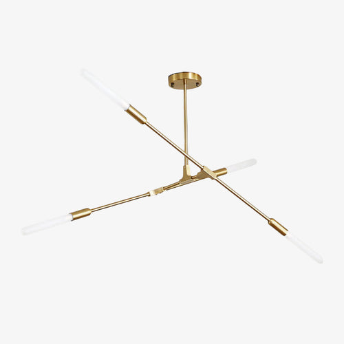 Lustre moderne LED baguettes avec extrémités lumineuses Suvan