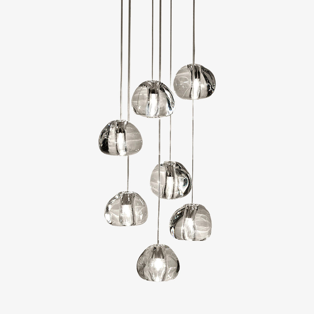 Lustre moderne LED en forme de glaçons en cristal Jaione