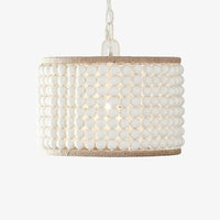 Lustre scandinave style corbeille avec perles enfilées Brunissende
