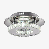 Plafonnier cristal LED et base chromée Hallway