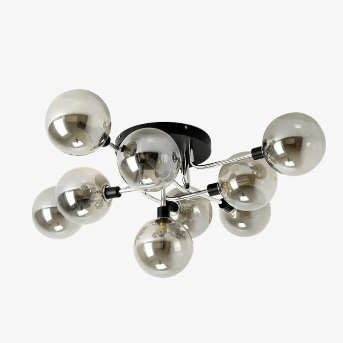 Plafonnier design à LED avec bras et boules en verres Glass