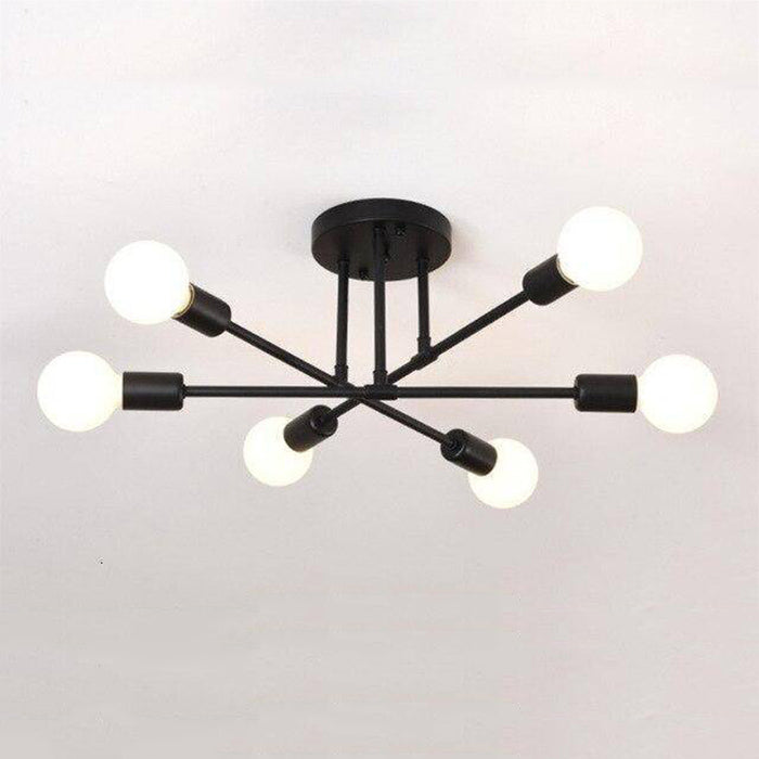 Plafonnier design en métal à plusieurs lampes Rod - vue 5 sur 11