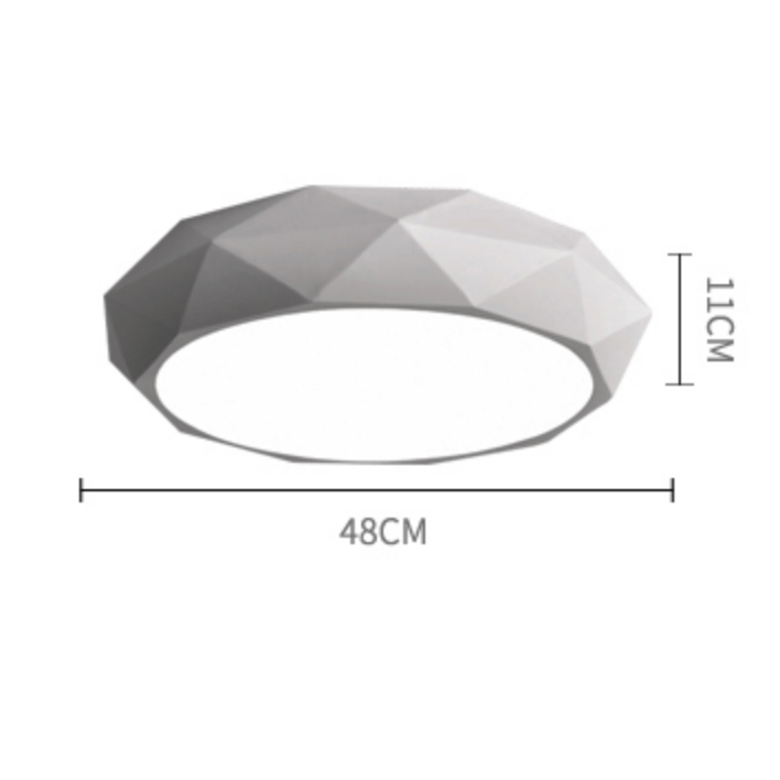 Plafonnier design LED diamant géométrique