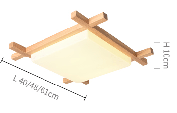 Plafonnier en bois à LED Botimi - vue 5 sur 5