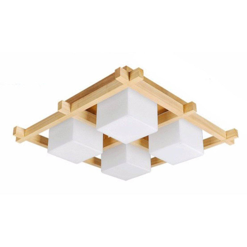 Plafonnier en bois style Korean