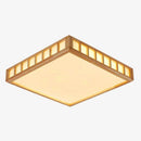 Plafonnier LED carré style japonais Tatami