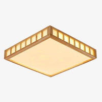 Plafonnier LED carré style japonais Tatami