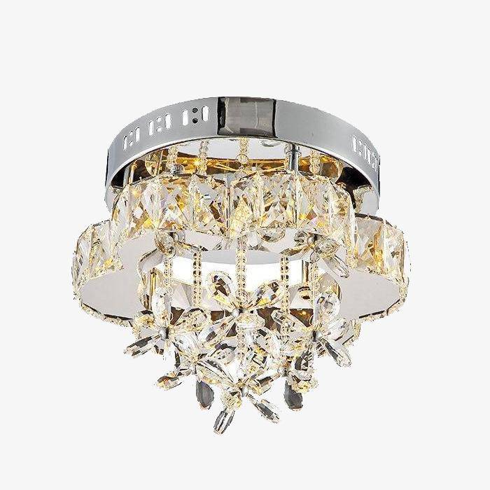 Plafonnier LED en cristal en forme de fleur - vue 2 sur 8