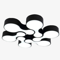 Plafonnier LED moderne arrondis imbriqués