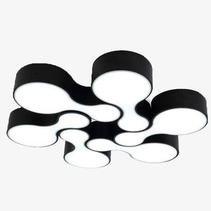 Plafonnier LED moderne arrondis imbriqués