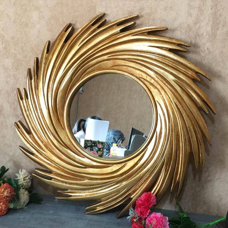 Miroir mural décoratif rond soleil en spirale Comb - vue 4 sur 6
