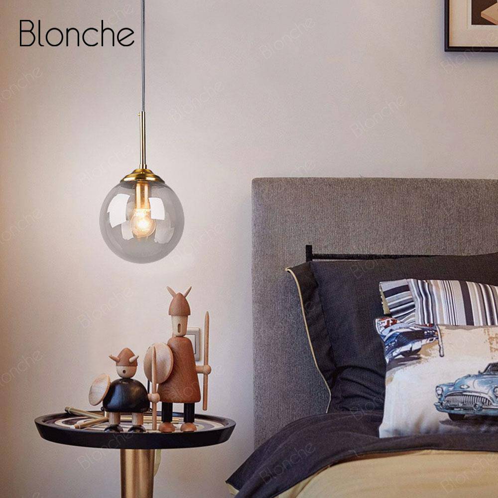 Suspension design boule en verre fumé Hang - vue 6 sur 13