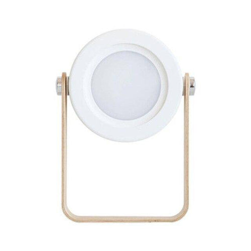 Lampe de bureau et chevet à LED orientable avec support en bois