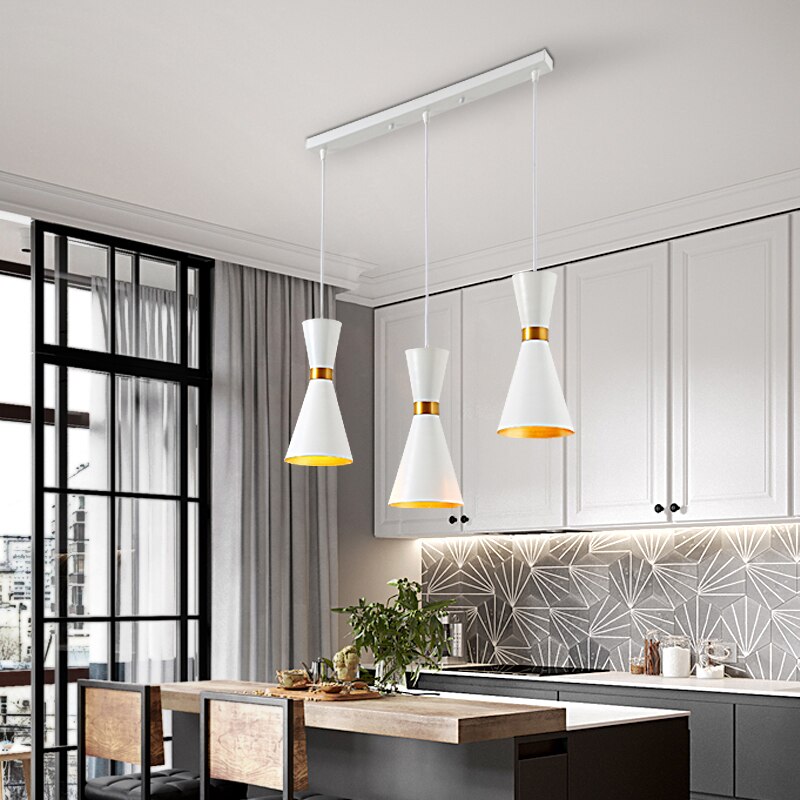 Lustre moderne LED en forme d'horloge métallique Gadea - vue 3 sur 5