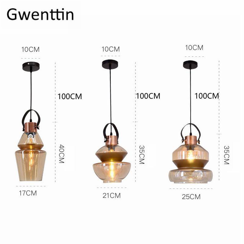 Suspension LED design formes en verre industriel - vue 6 sur 12