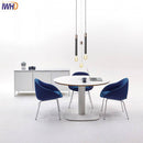 Suspension LED cylindre coloré avec lampe apparente