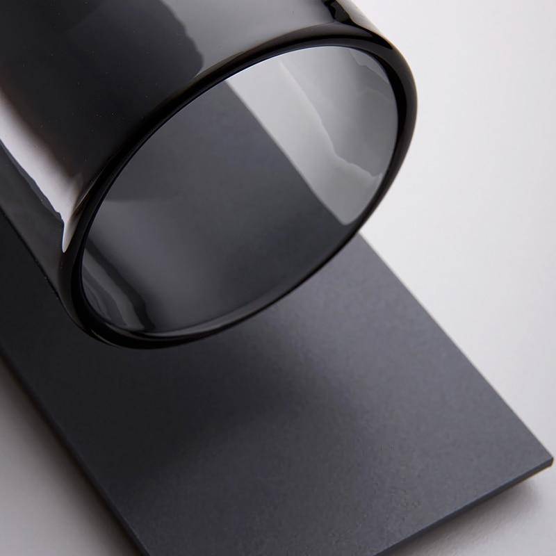 Suspension design tube arrondi en verre fumé - vue 8 sur 9
