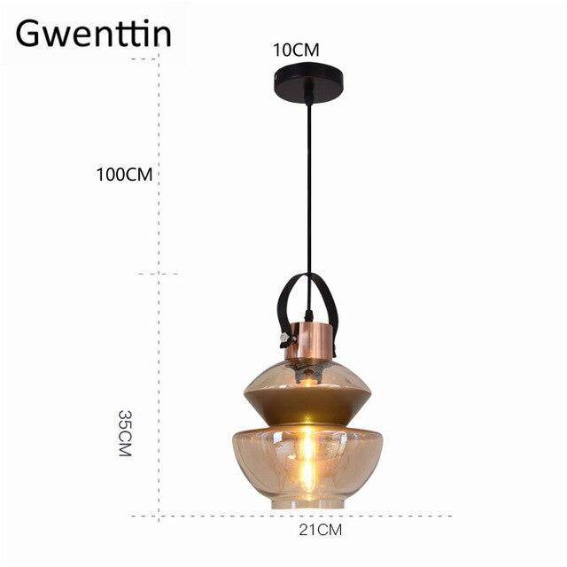 Suspension LED design formes en verre industriel - vue 9 sur 12
