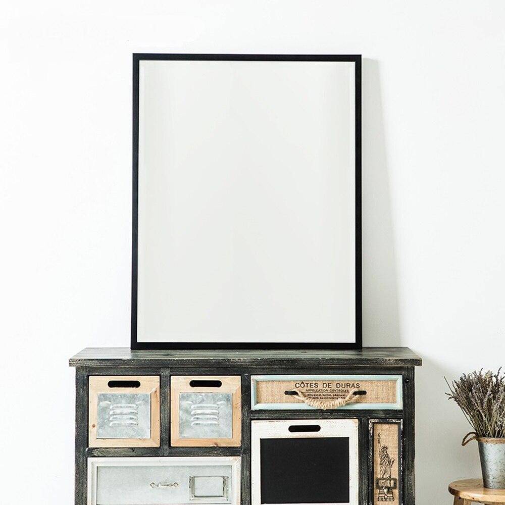Miroir mural rectangulaire avec cadre noir fin Basin - vue 3 sur 7