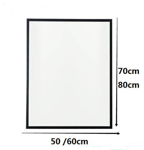 Miroir mural rectangulaire avec cadre noir fin Basin