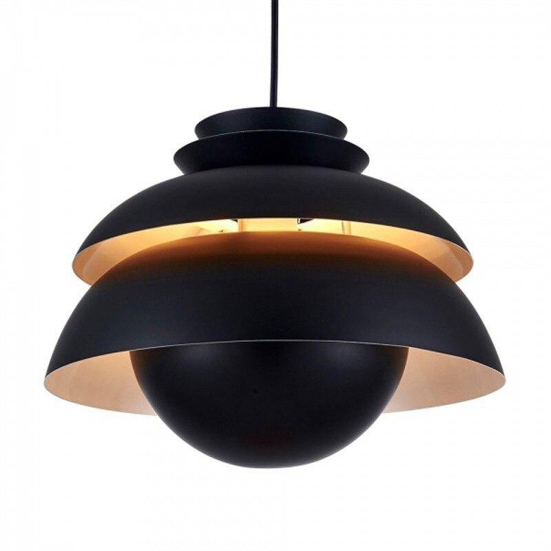 Suspension LED design noire vintage en alumnium - vue 4 sur 4